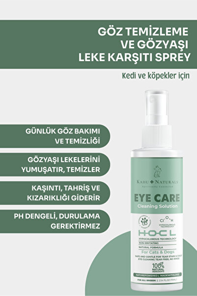Kahu Naturals Spiritually Connected Göz Temizleme Solüsyonu, Alerji Kızarıklı...