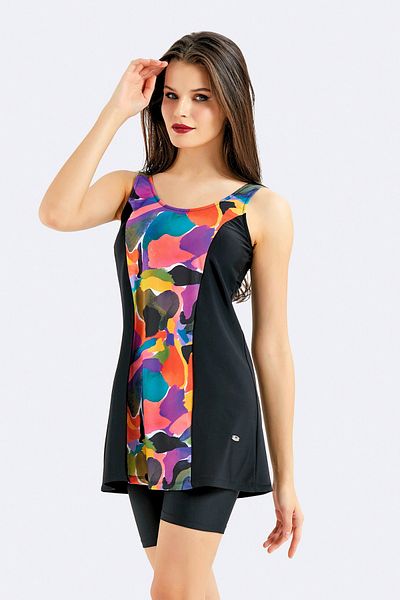 İYİBU Allsea Women's Colorful Patterned Strappy Leggings Swimsuit Set of 2 – Capture the Elegance of Summer!