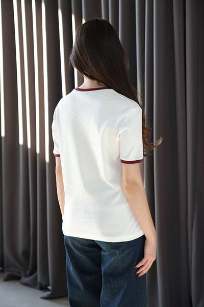 Aten Burgundy Detail Blouse