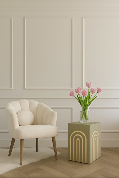 ALIS HOME Modern Gelbgrau Yan Sehpa