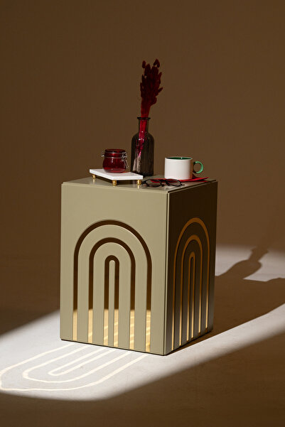 ALIS HOME Modern Gelbgrau Yan Sehpa