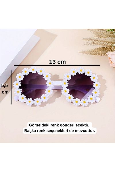 darko Daisy Yellow White Pink Flower Glasses Girl Child Floral Daisy Gift Framed Sunglasses