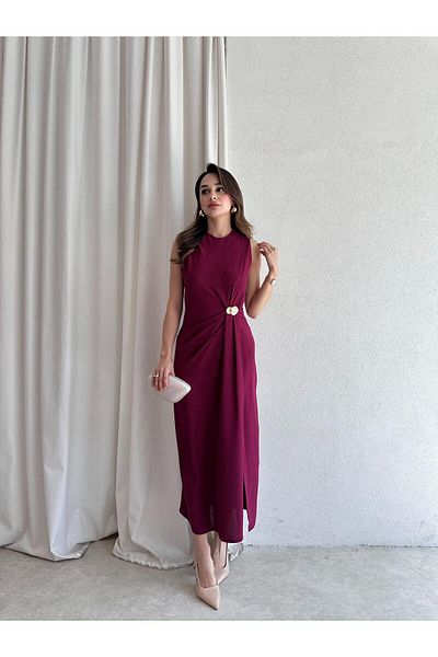 Mooi Butik فستان CLESİ متوسط ​​الطول 4567 - برقوقي