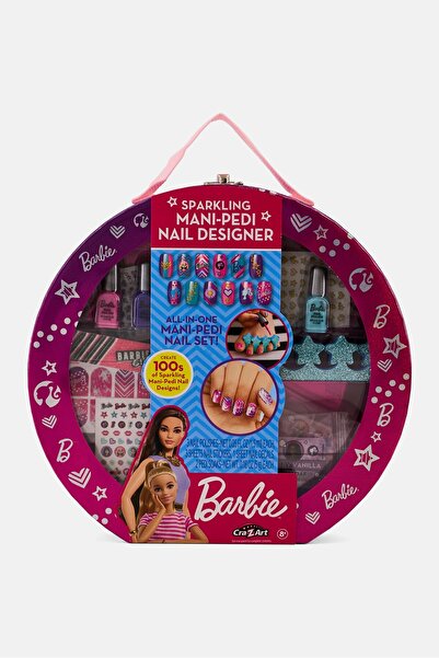 Barbie مجموعة تصميم أظافر مانيكير وباديكير لامعة