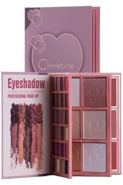 Christine 3-in-1 Palette: Eyeshadow + Highlighter + Blush, Natural