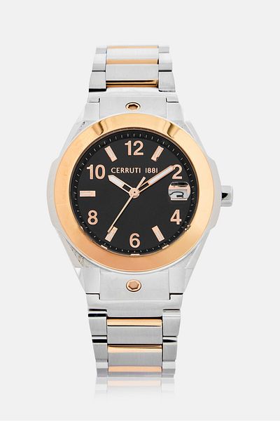 Cerruti 1881 ساعة نسائية Wciwlh2226006 أنالوج من الفولاذ المقاوم للصدأ، 35 مم، لون ذهبي وردي/فضي