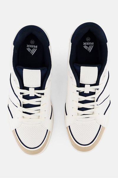 RBX Men Brand Logo Lace Up Outdoor Shoes, Off-White