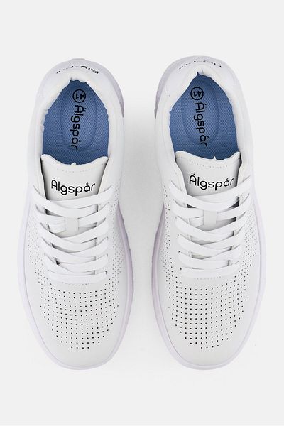 Algspar Men Lace Up Casual Shoes, White
