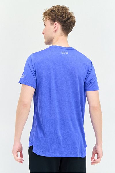 New Balance Men Athletic Fit Short Sleeves Running T-shirt, Blue