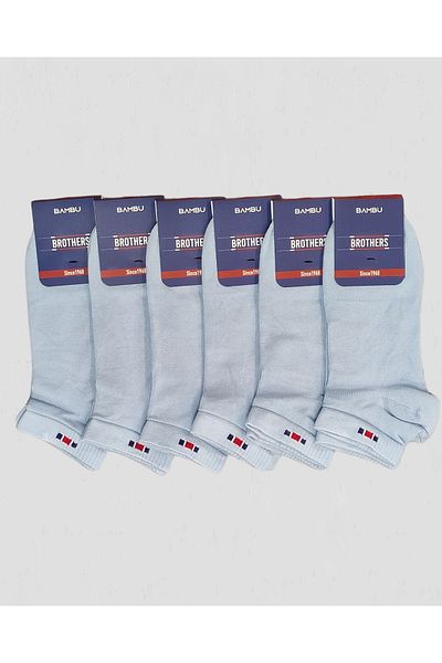 Brothers Bamboo 6-Piece Booties Perfume Scented Socks (B29.251.106N- Light Blue)