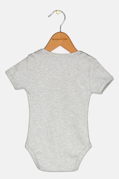 Disney Toddlers Boy Long Sleeve Graphic Print Bodysuit, Grey