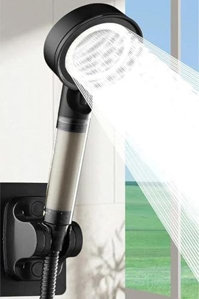 STOREMAX Ezg Grandfilter 5-Function High Pressure Limescale Filtered Shower Head (Black) Ezsnshop