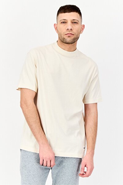 Reebok Men Sportswear Fit Short Sleeve Outdoor T-Shirt, Beige