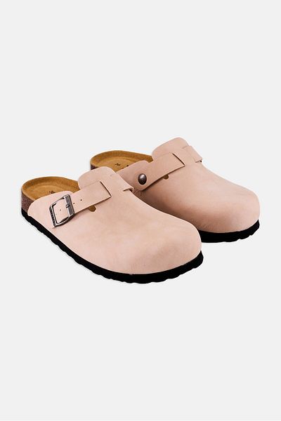 XOXO Women Leather Upper Slip On Clogs, Pink