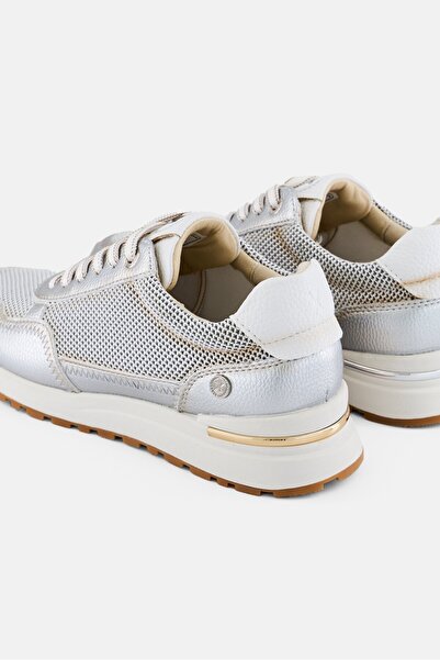 XTI Women Textile Upper Lace Up Casual Shoes, Silver