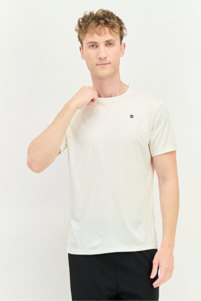 RBX Men Sportswear Fit Short Sleeves Training T-Shirt, Ivory