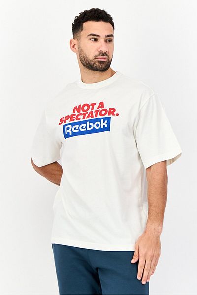 Reebok Men Sportswear Fit Short Sleeve Outdoor T-shirt, White