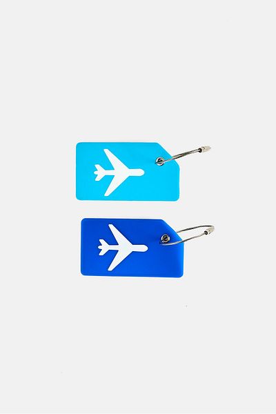 NANETTE LEPORE 2 Pack Luggage Tags, Blue