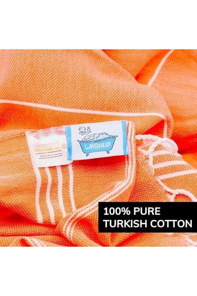 Mu Art Ahşap Mrt Cotton Extra Large (90 X 180 cm) Peshtemal Beach Towel, Oeko-Tex Certified, Super Soft D