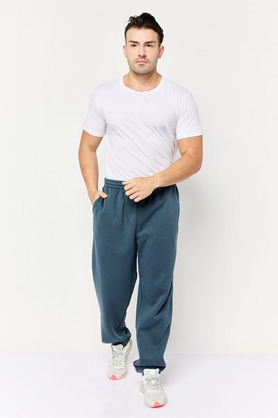 Tapout Men Sportswear Fit Brand Logo Training Track Pants, Slate Blue