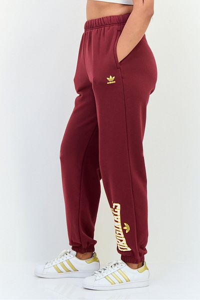 adidas Women Sportswear Fit Outdoor Sweatpants, Burgundy