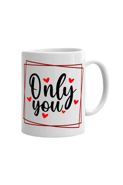 OEM Εξατομικευμένη λευκή κούπα Μόνο εσύ, INOVATIX®. 330 ml