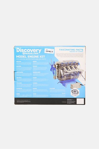 Discovery Channel Stem Model Engine Kit With Moving Motor Parts And Led Light
