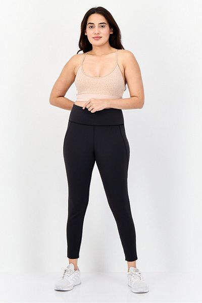 Reebok Women Sportswear Fit Brand Logo Trainning Leggings, Black