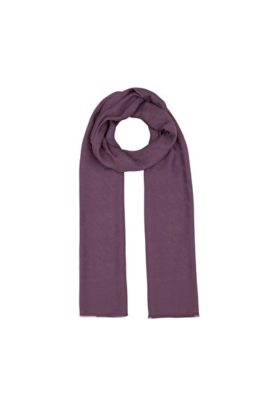 ipekevi Four Seasons Houndstooth Patterned Monogram Shawl 04390-Fig Purple