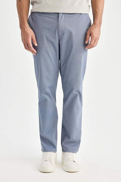 DeFacto New Season Summer Gabardine Chino Canvas Trousers Slim Fit Slim Fit Skinny Leg Pocket
