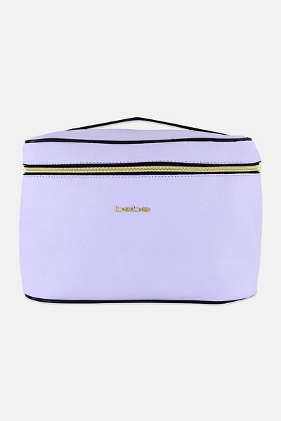 Bebe Women Brand Logo Cosmetics Bag, Light Purple