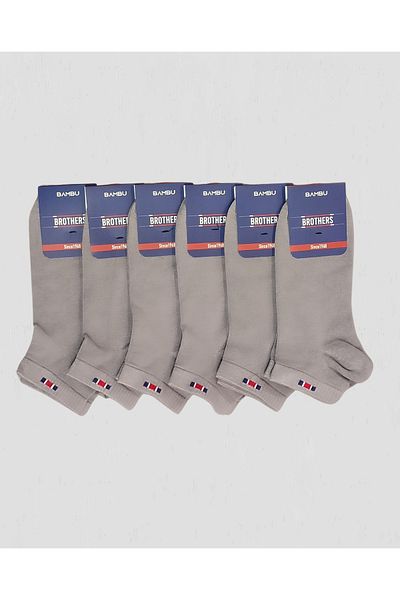 Brothers Bamboo 6-Piece Booties Perfume Scented Socks (B29.251.106N-Grey)