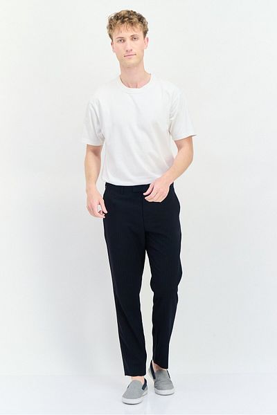 Selected Homme Men Regular Fit Straight Straight Leg Pants, Navy