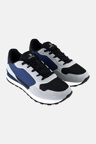 Nordland Men Brand Logo Lace Up Outdoor Sports Shoes, Multicolor