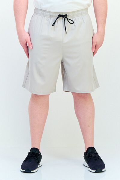 RBX Men Sportswear Fit Brand Logo Training Shorts, Stone