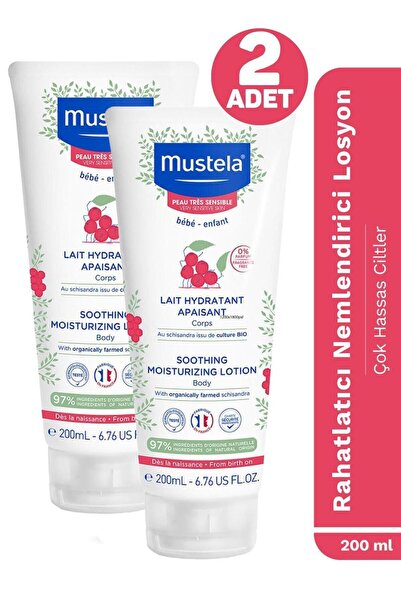 Mustela Çok Hassas Ciltler İçin Nemlendirici Vücut Losyonu 200 ml 2 Adet