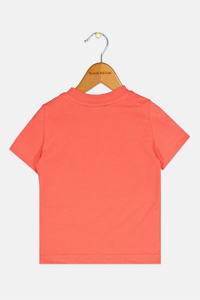 DSquared2 Toddlers Girl Crew Neck Short Sleeve Graphic Print T-shirt, Coral