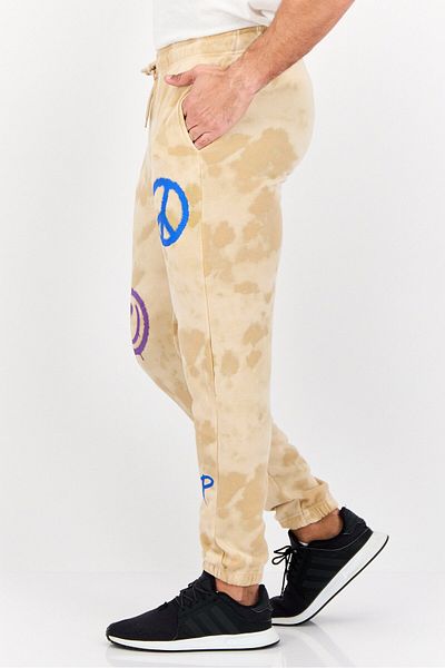 Brooklyn Men Regular Fit Graphic Print Sweatpants, Brown
