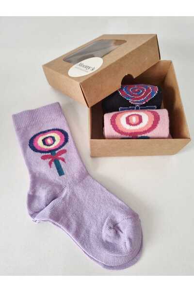 Moonys Socks Collection Цветен комплект от 3 чифта чорапи за момичета с спира...