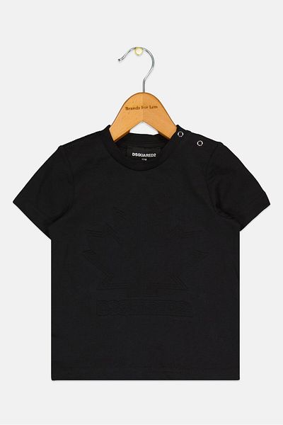DSquared2 Toddlers Boy Crew Neck Short Sleeve Graphic Print T-shirt, Black