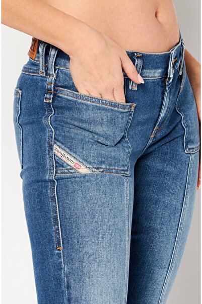 Diesel Women Super Skinny Fit Wash Non-Stretchable Denim, Blue