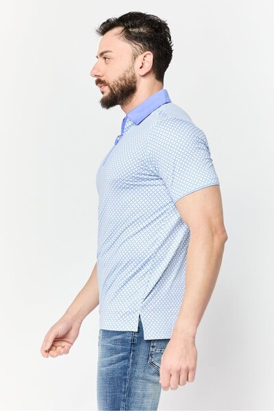 Head Men Regular Fit Windowpane Short Sleeves Polo, Multicolor