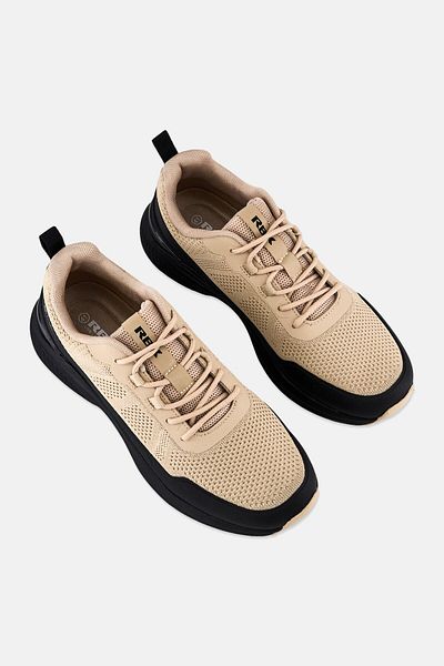 RBX Men Brand Logo Lace Up Outdoor Shoes, Dark Beige