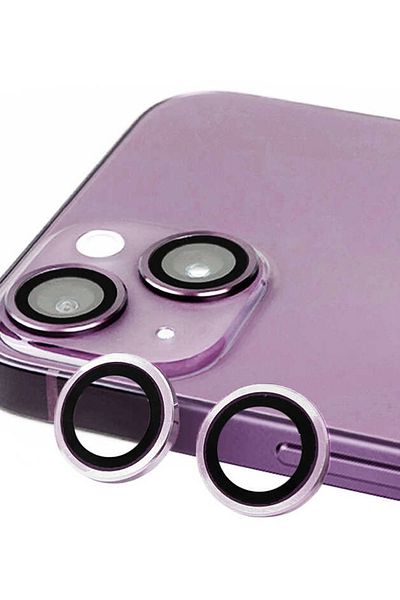 cepmoda "14 PLUS" متوافق مع iPhone HD "KAMERA LENS PROTECTOR" زجاج مقسى ثلاثي الأبعاد - أرجواني