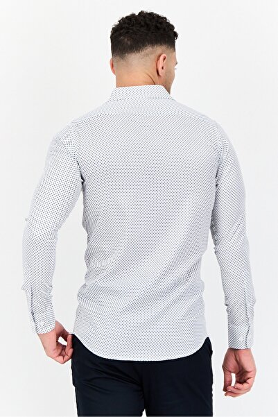 Scotch & Soda Men Modern Fit Allover Print Long Sleeve Dress Shirt, Multicolor