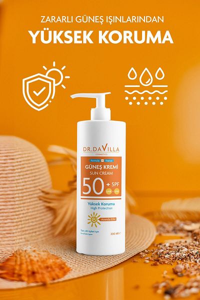Dr.Davilla 200 ml Aloe Vera High Protection Facial Sunscreen - SPF 50+