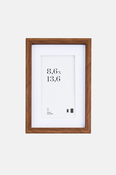 Muy Mucho Wooden Photo Frame 8,6 X 13,6 Cm, Tan