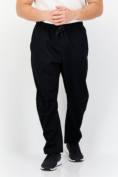 Reebok Men Sportswear Fit Embroidered Logo Outdoor Track Pants, Black