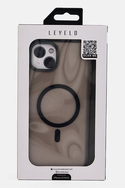 Levelo iPhone 14 Plus Supports Magsafe Wireless Charging Case, Grey