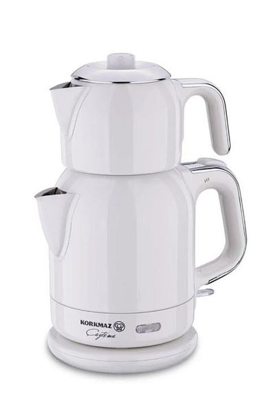 KORKMAZ Çaytema Elekt. Teapot Vanilla/Chrome 1.7 Lt A331-08
